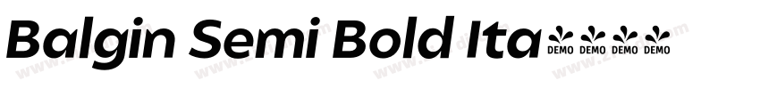 Balgin Semi Bold Ita字体转换